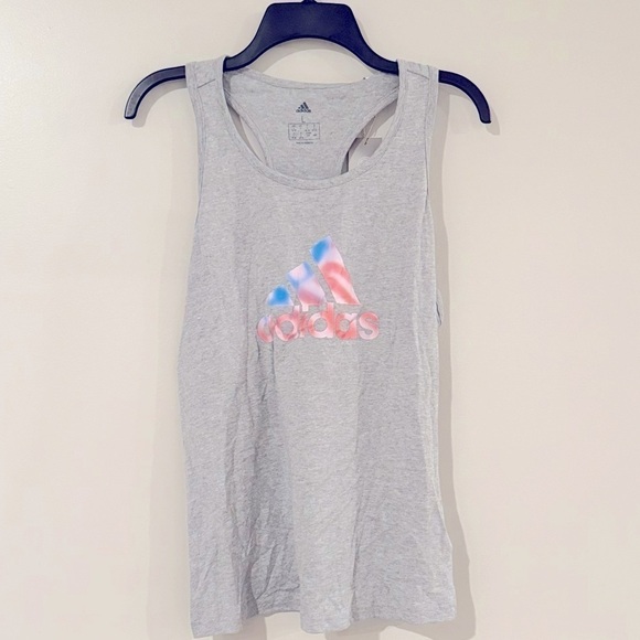 Adidas Womens Americana Graphic Tank Top, sleeveless shirt Gray - Picture 9 of 15